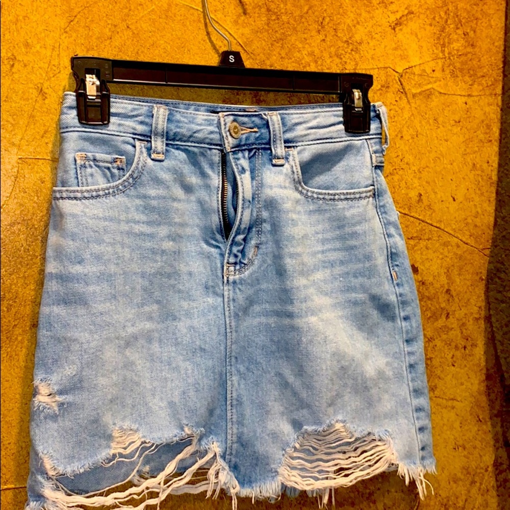 a jean skirt